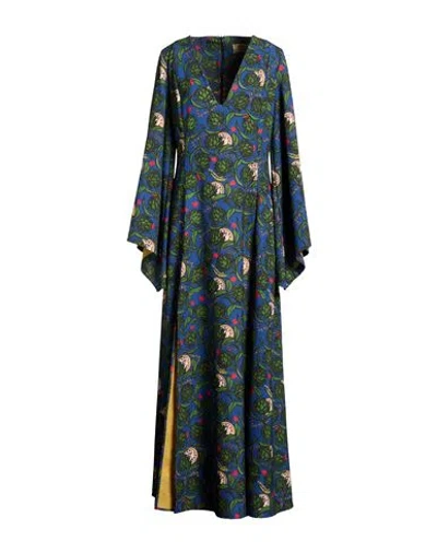 Alessandro Enriquez Woman Maxi Dress Green Size 8 Polyester, Elastane