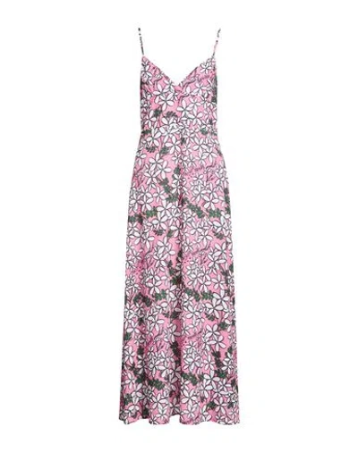 Alessandro Enriquez Woman Maxi Dress Pink Size 6 Polyester, Elastane In Multi