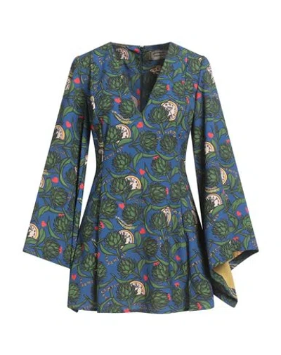 Alessandro Enriquez Woman Mini Dress Blue Size 6 Polyester, Elastane