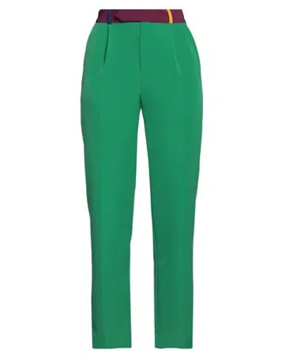 Alessandro Enriquez Woman Pants Green Size 6 Polyester