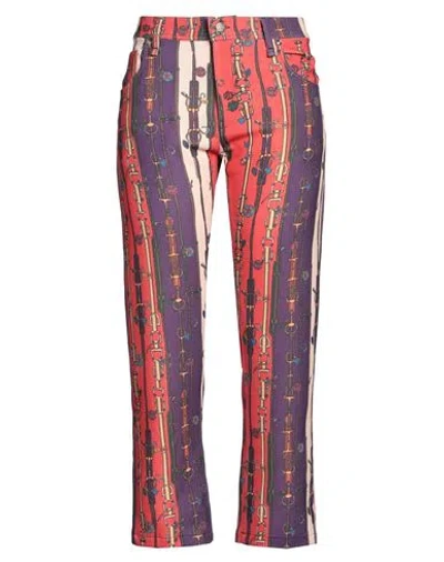 Alessandro Enriquez Woman Pants Red Size 6 Polyester, Elastane