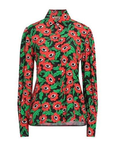 Alessandro Enriquez Woman Shirt Red Size 8 Viscose In Green
