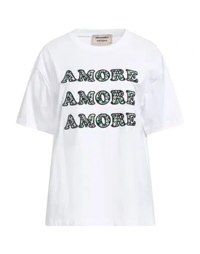 Alessandro Enriquez Woman T-shirt White Size S Cotton
