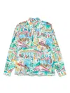 Alessandro Enriquez Printed Cotton Shirt In Multi