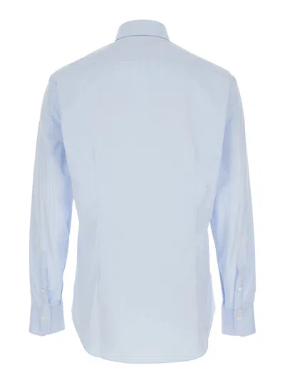 Alessandro Gherardi 100% Cotton Classic Collar Shirt In Blue