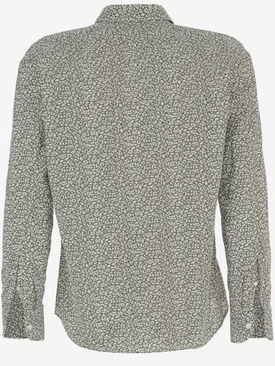 Alessandro Gherardi All-over Floral Linen Shirt In Green