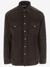 Alessandro Gherardi Brown Long Sleeves Corduroy Shirt In Brown