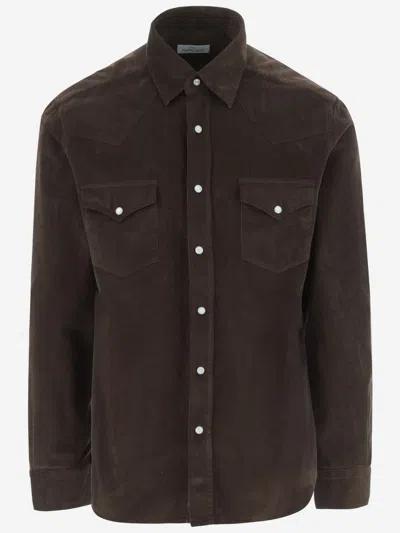 Alessandro Gherardi Brown Long Sleeves Corduroy Shirt