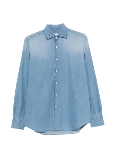 Alessandro Gherardi Buttoned Denim Shirt In Blue