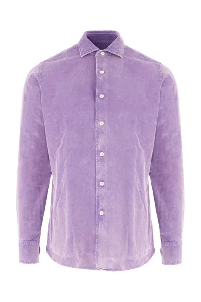 Alessandro Gherardi Corduroy Shirt In Purple