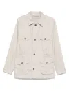 Alessandro Gherardi Cotton Shirt Jacket In Neutrals