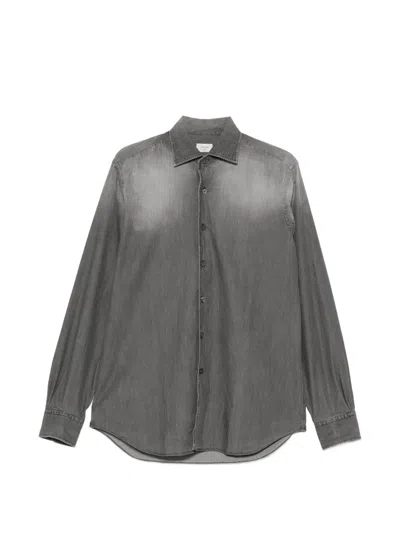Alessandro Gherardi Faded Denim Shirt In Gray