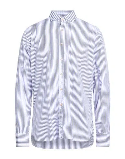 Alessandro Gherardi Man Shirt Azure Size L Cotton In Blue