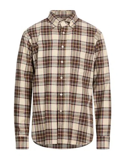 Alessandro Gherardi Man Shirt Beige Size 16 ½ Cotton In Neutral