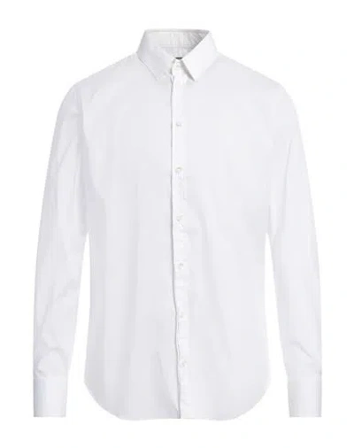 Alessandro Gherardi Man Shirt Beige Size 16 Cotton, Polyamide, Elastane