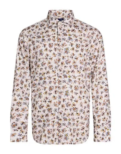 Alessandro Gherardi Man Shirt Beige Size 17 ½ Cotton In Multi