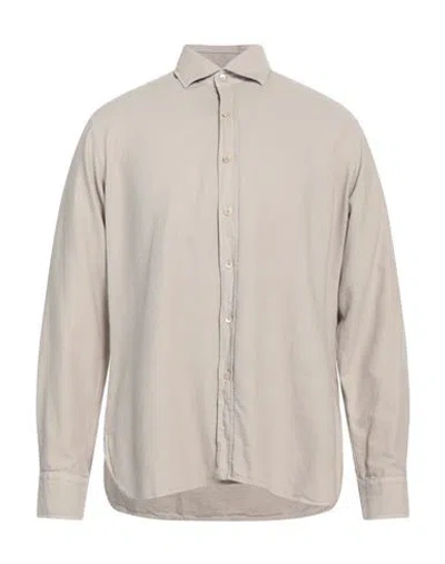 Alessandro Gherardi Man Shirt Beige Size L Cotton
