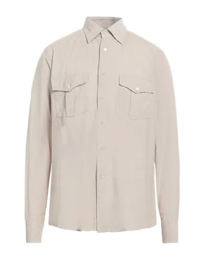 Alessandro Gherardi Man Shirt Beige Size Xl Cotton