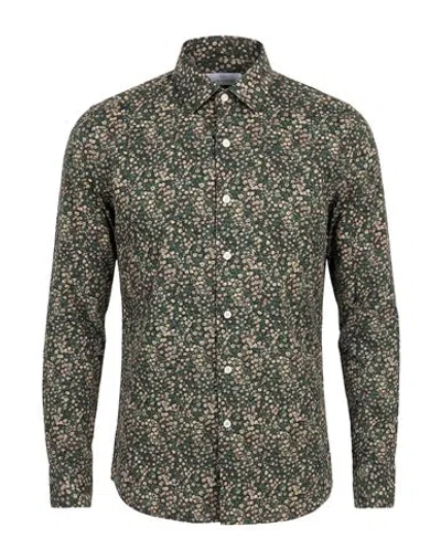 Alessandro Gherardi Man Shirt Black Size 15 ½ Cotton In Green