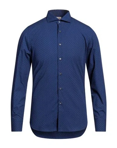 Alessandro Gherardi Man Shirt Blue Size 15 ¾ Cotton