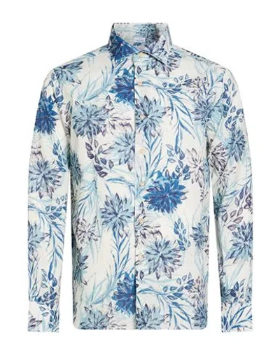 Alessandro Gherardi Man Shirt Blue Size 17 ½ Cotton