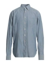 Alessandro Gherardi Man Shirt Blue Size L Cotton In Blue