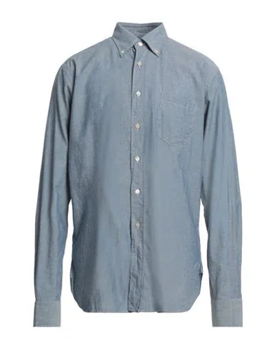 Alessandro Gherardi Man Shirt Blue Size L Cotton