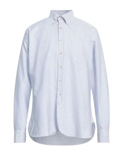 Alessandro Gherardi Man Shirt Sky Blue Size S Cotton In Blue