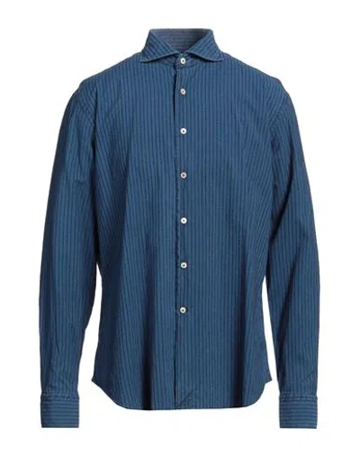 Alessandro Gherardi Man Shirt Bright Blue Size Xl Cotton