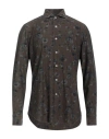 Alessandro Gherardi Man Shirt Brown Size 16 Cotton In Brown