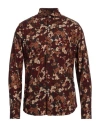 Alessandro Gherardi Man Shirt Camel Size 16 Cotton In Beige