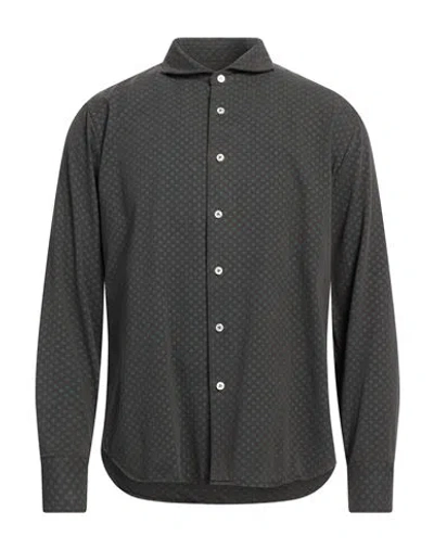 Alessandro Gherardi Man Shirt Charcoal Size L Cotton In Grey