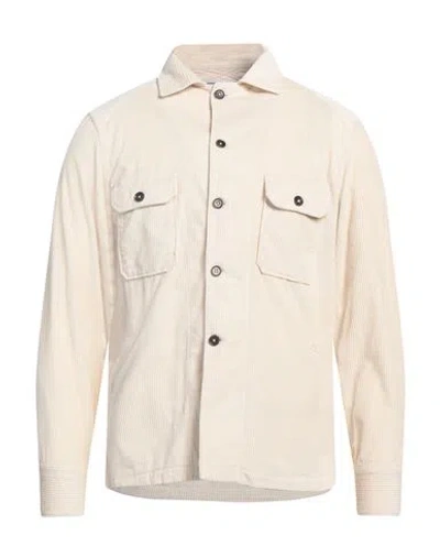 ALESSANDRO GHERARDI ALESSANDRO GHERARDI MAN SHIRT CREAM SIZE S COTTON