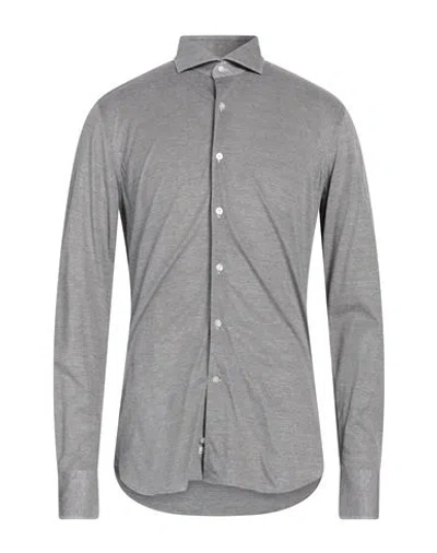 Alessandro Gherardi Man Shirt Dark Brown Size 16 Cotton