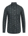 Alessandro Gherardi Man Shirt Dark Green Size 15 Cotton