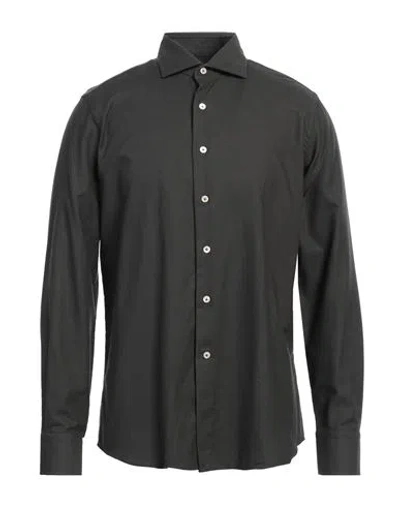 Alessandro Gherardi Man Shirt Dark Green Size 17 Cotton