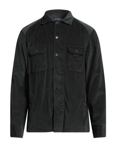 Alessandro Gherardi Man Shirt Dark Green Size L Cotton