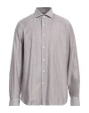 Alessandro Gherardi Man Shirt Dove Grey Size 17 Cotton In Grey