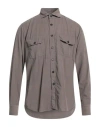 Alessandro Gherardi Man Shirt Dove Grey Size L Cotton In Grey