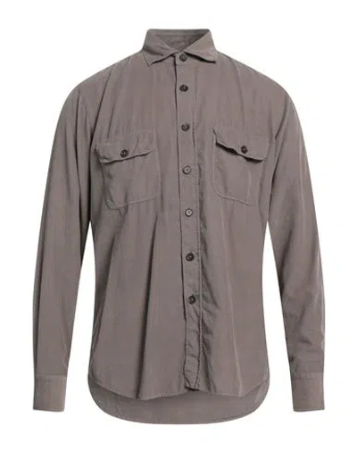 Alessandro Gherardi Man Shirt Dove Grey Size L Cotton