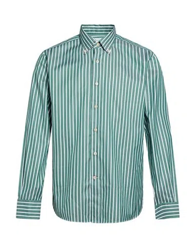 Alessandro Gherardi Man Shirt Green Size 15 ¾ Cotton In Multi