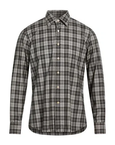 Alessandro Gherardi Man Shirt Grey Size 16 ½ Wool In Black