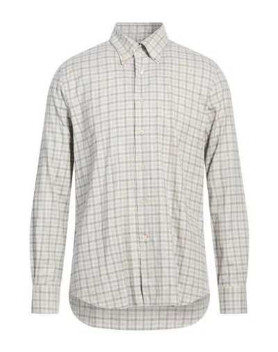 Alessandro Gherardi Man Shirt Ivory Size 16 ½ Cotton, Tencel In Gray