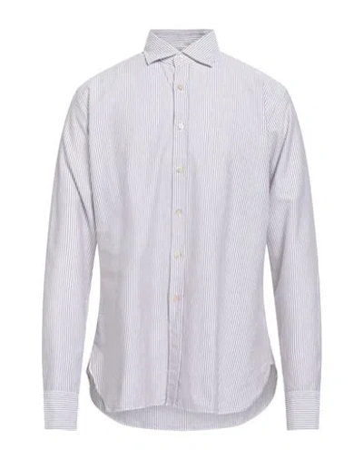 Alessandro Gherardi Man Shirt Khaki Size L Cotton In White