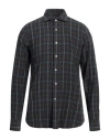 Alessandro Gherardi Man Shirt Lead Size 16 ½ Cotton, Elastane In Grey