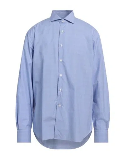Alessandro Gherardi Man Shirt Light Blue Size 17 Cotton