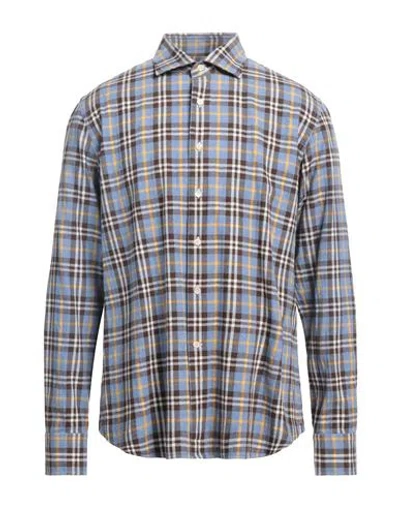Alessandro Gherardi Man Shirt Light Blue Size 17 Cotton