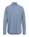 Alessandro Gherardi Man Shirt Light Blue Size 17 ½ Cotton, Linen