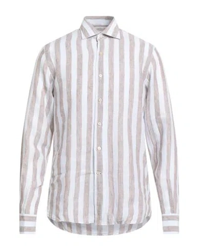Alessandro Gherardi Man Shirt Light Grey Size 15 ¾ Linen