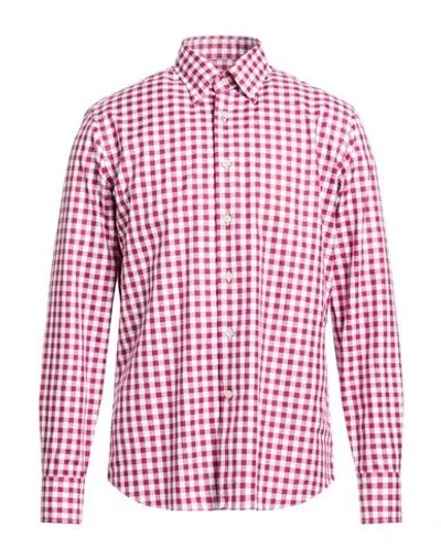 Alessandro Gherardi Man Shirt Mauve Size 15 ¾ Cotton In Multi